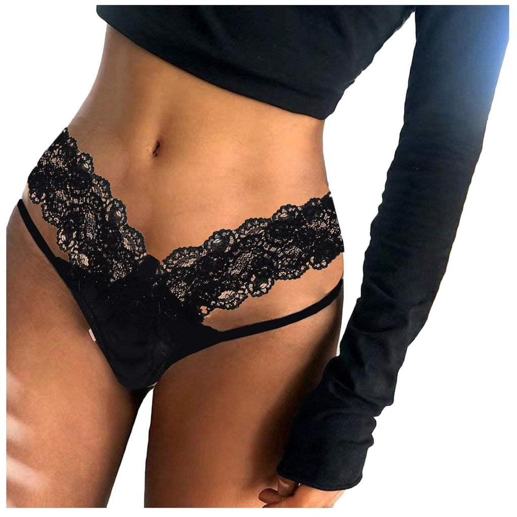 String en V avec motifs dentelle - Dentelle-Avenue