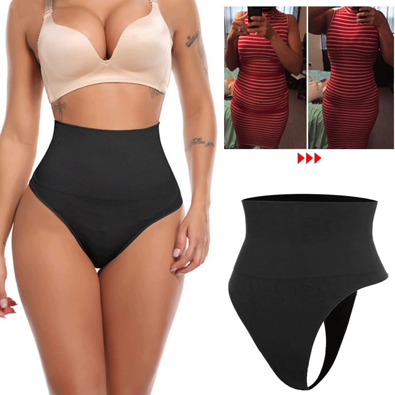Tanga taille-haute amincissant - Dentelle-Avenue