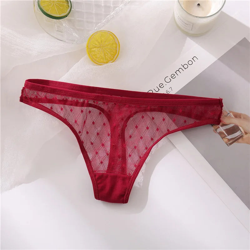 Bikini transparent à pois - Dentelle-Avenue