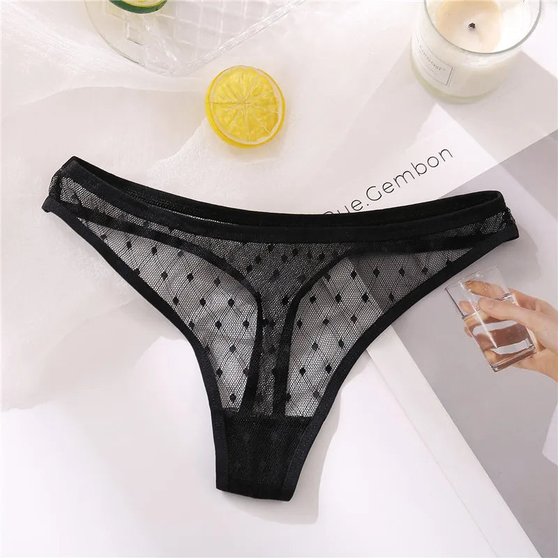 Bikini transparent à pois - Dentelle-Avenue