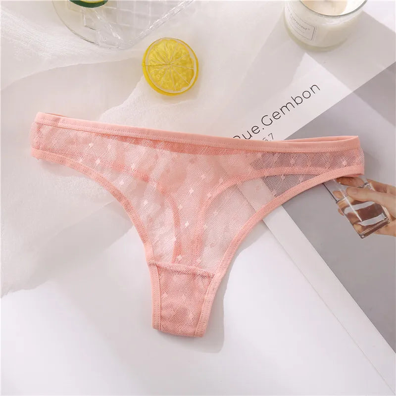 Bikini transparent à pois - Dentelle-Avenue