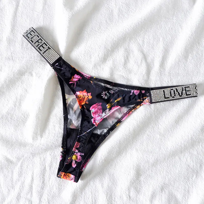 String avec lanière imprimé - Dentelle-Avenue