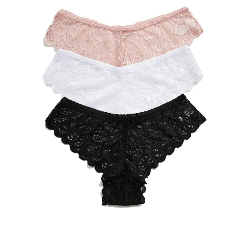 Lot de culotte en dentelle taille basse - Dentelle-Avenue