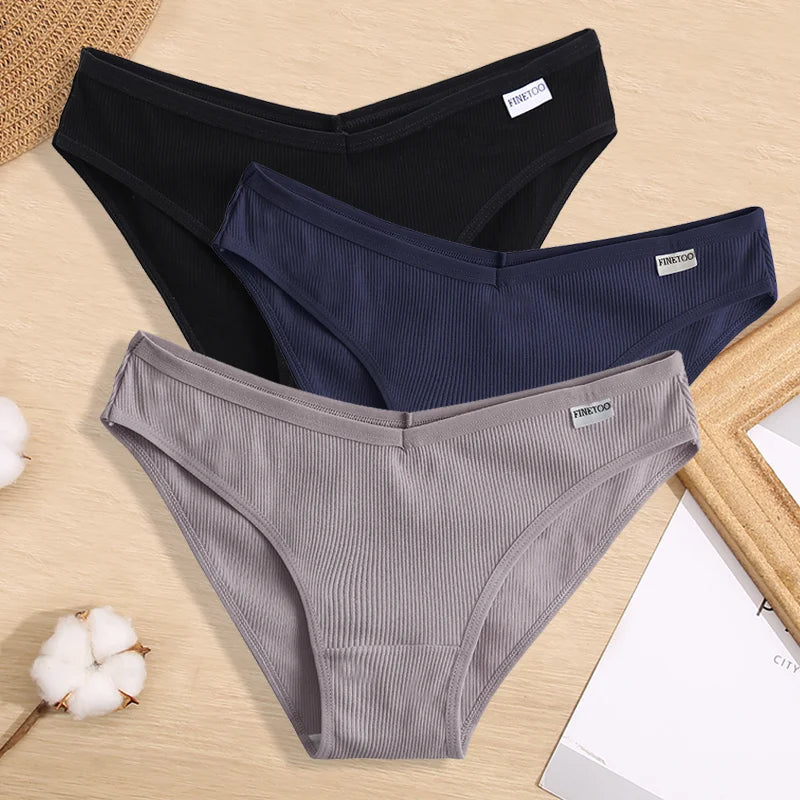 Lot de culottes coton taille basse - Dentelle-Avenue