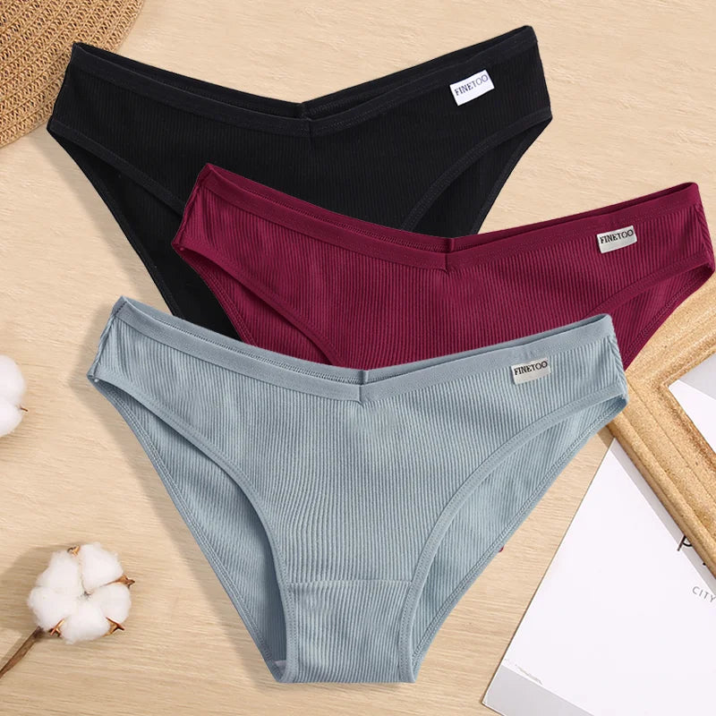 Lot de culottes coton taille basse - Dentelle-Avenue
