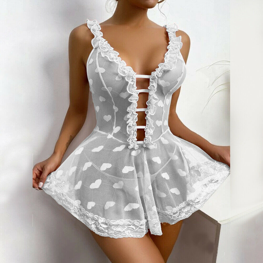 Nuisette dentelle ouverte - Dentelle-Avenue