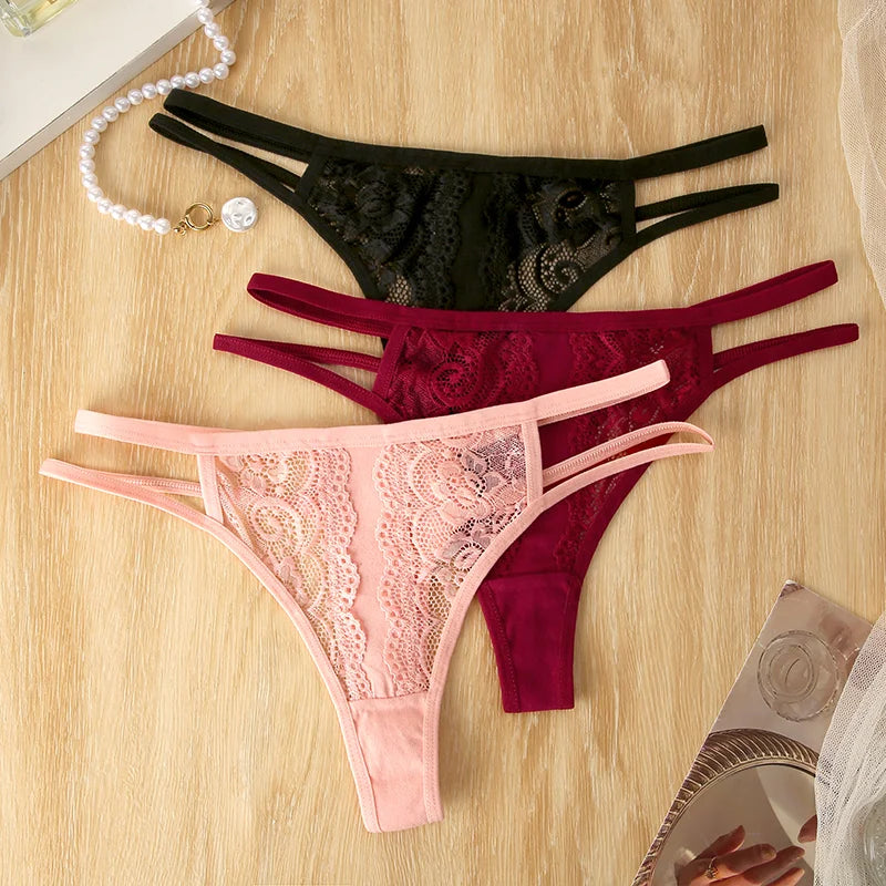 Lot de bikini en dentelle taille basse - Dentelle-Avenue