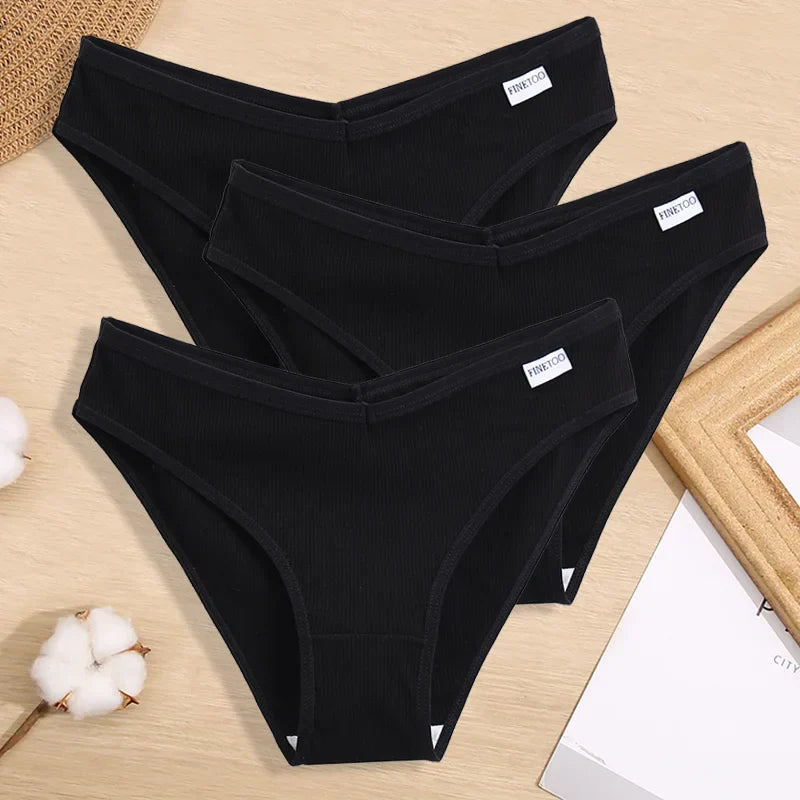 Lot de culottes coton taille basse - Dentelle-Avenue