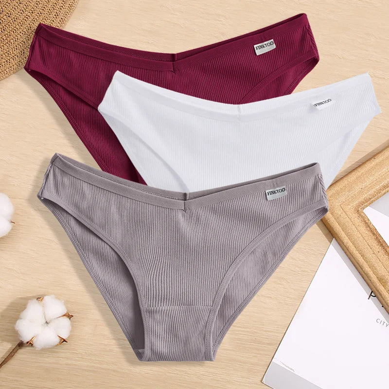 Lot de culottes coton taille basse - Dentelle-Avenue