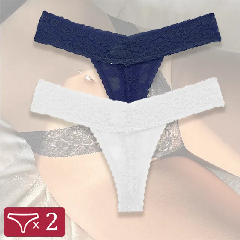 String x2 transparent floral - Dentelle-Avenue