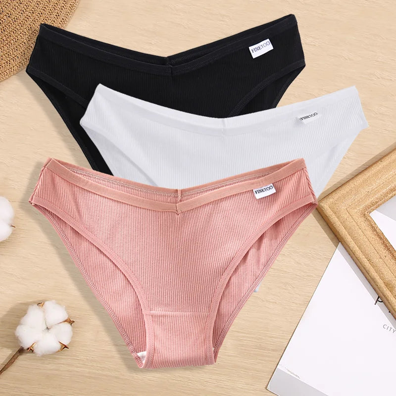 Lot de culottes coton taille basse - Dentelle-Avenue
