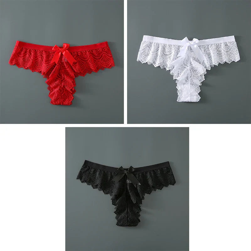 Lot de culottes en dentelle lot x3 - Dentelle-Avenue