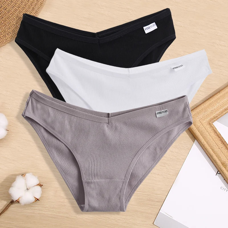 Lot de culottes coton taille basse - Dentelle-Avenue