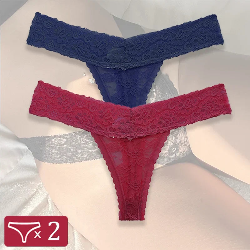 String x2 transparent floral - Dentelle-Avenue