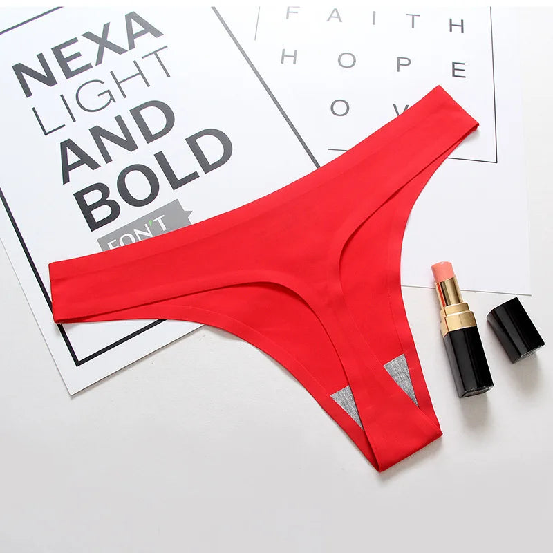 Tanga sans couture en soie glacée - Dentelle-Avenue
