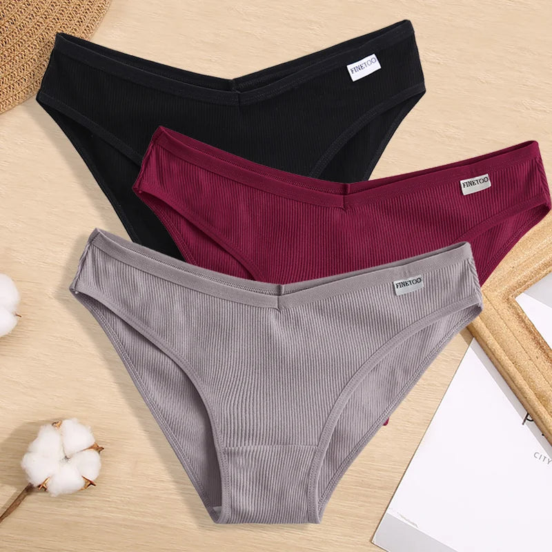 Lot de culottes coton taille basse - Dentelle-Avenue