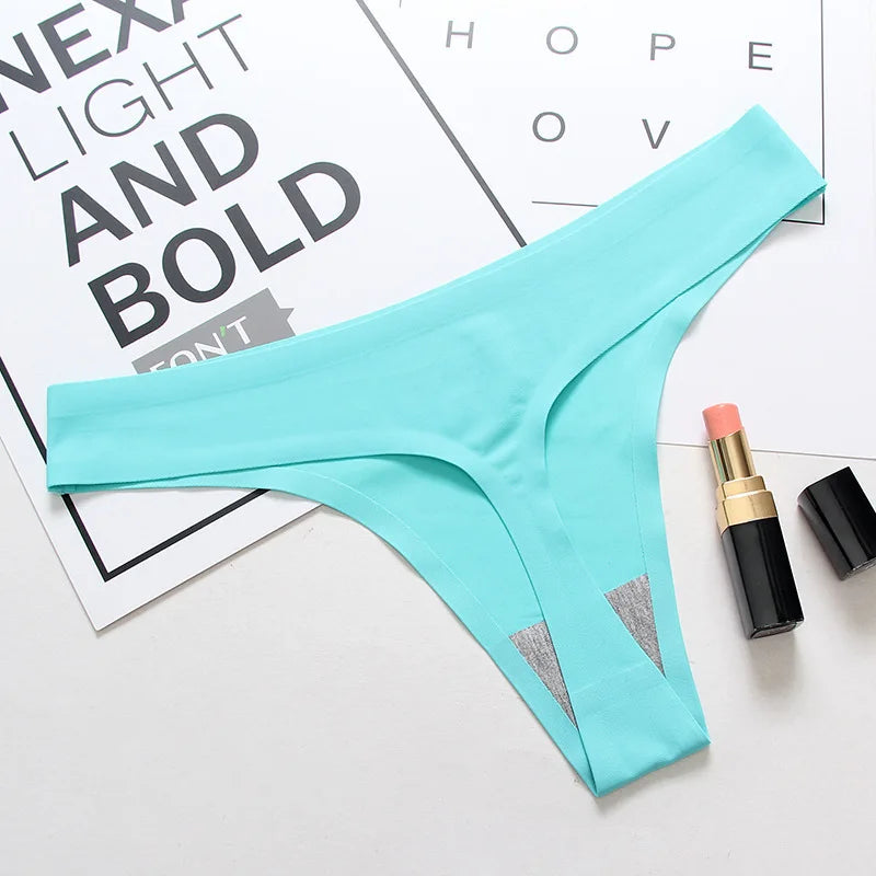 Tanga sans couture en soie glacée - Dentelle-Avenue