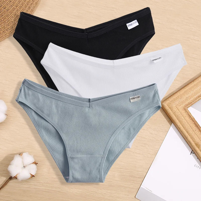 Lot de culottes coton taille basse - Dentelle-Avenue