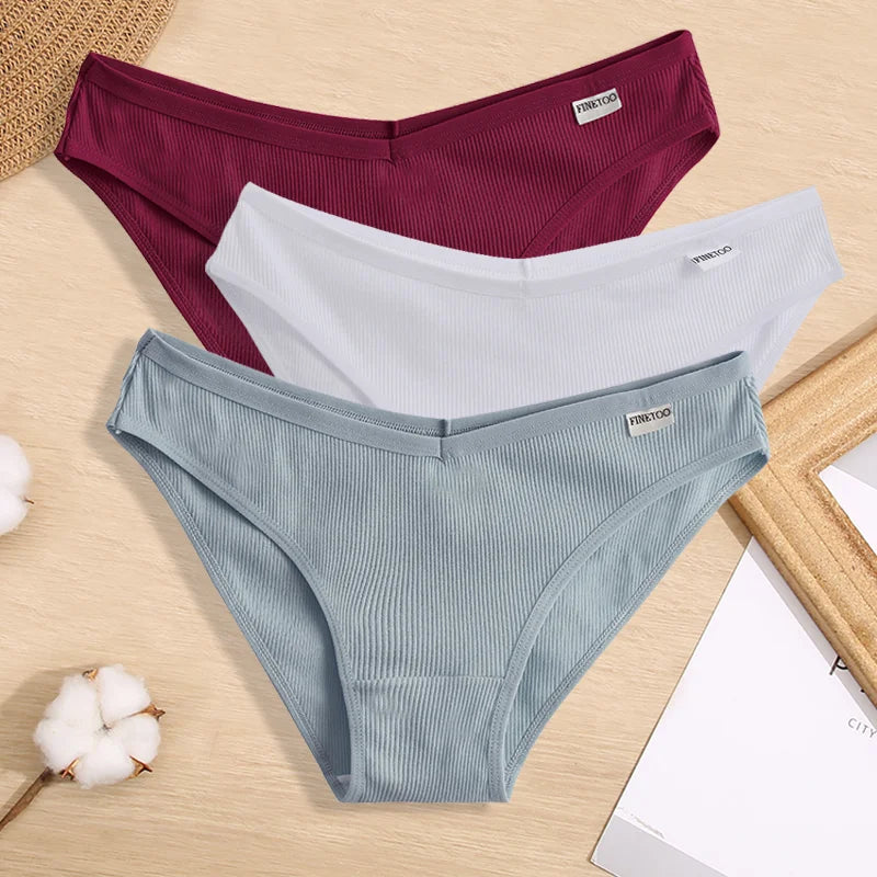 Lot de culottes coton taille basse - Dentelle-Avenue