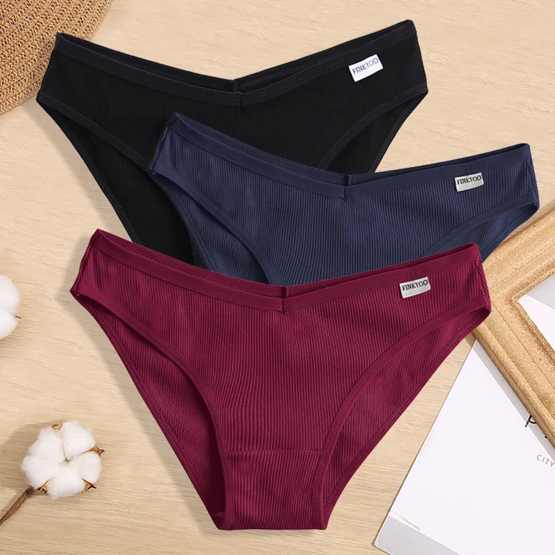 Lot de culottes coton taille basse - Dentelle-Avenue
