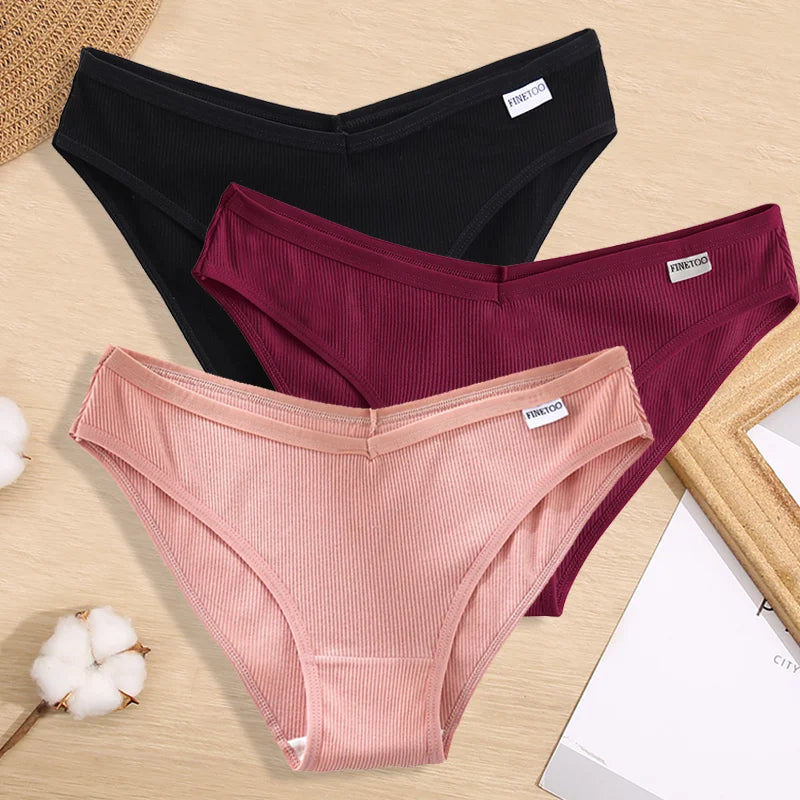 Lot de culottes coton taille basse - Dentelle-Avenue