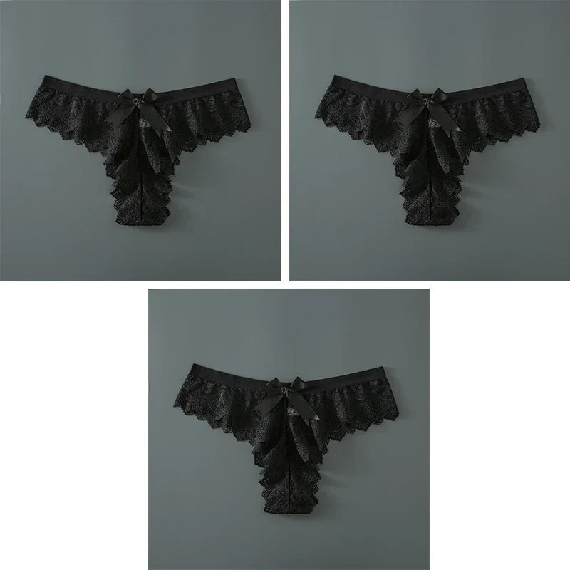 Lot de culottes en dentelle lot x3 - Dentelle-Avenue
