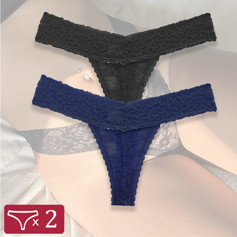 String x2 transparent floral - Dentelle-Avenue