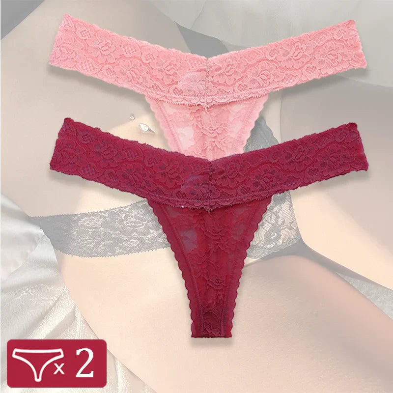 String x2 transparent floral - Dentelle-Avenue