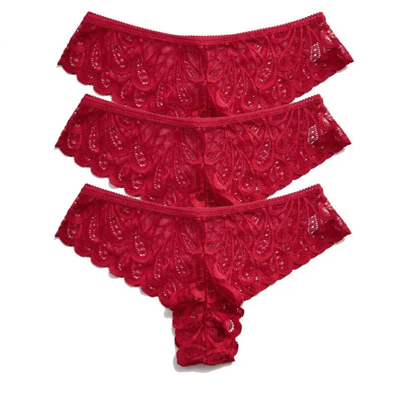 Lot de culotte en dentelle taille basse - Dentelle-Avenue