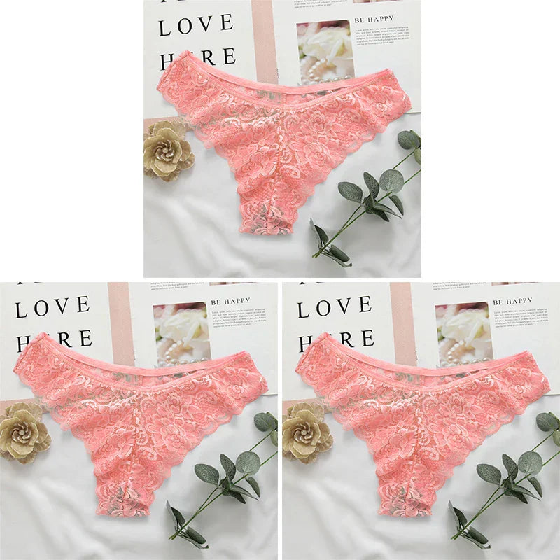 Lot de culottes en dentelle grande taille 3pièces - Dentelle-Avenue