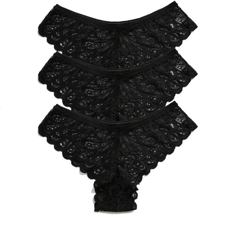 Lot de culotte en dentelle taille basse - Dentelle-Avenue