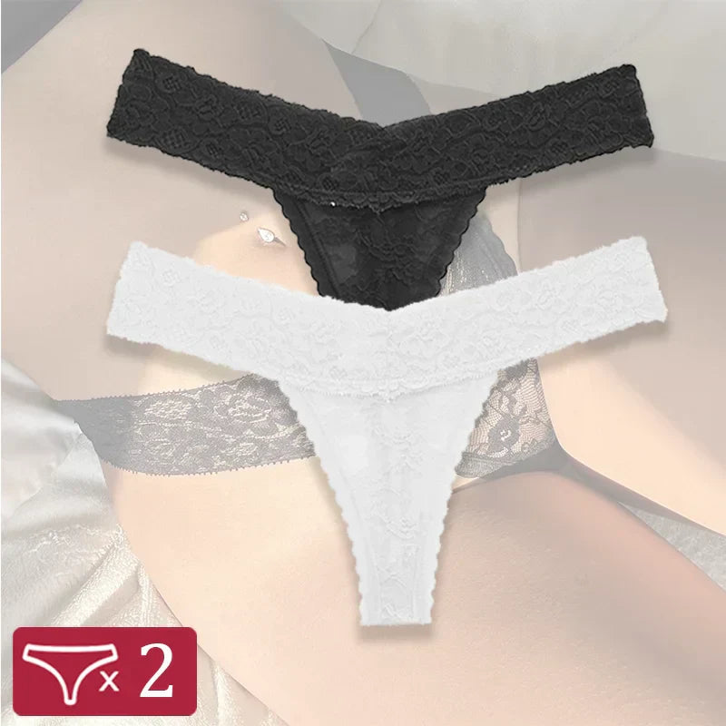 String x2 transparent floral - Dentelle-Avenue