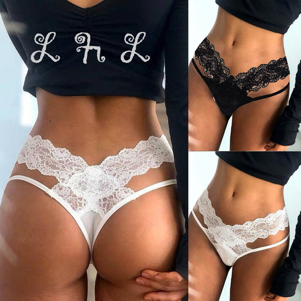 String en V avec motifs dentelle - Dentelle-Avenue
