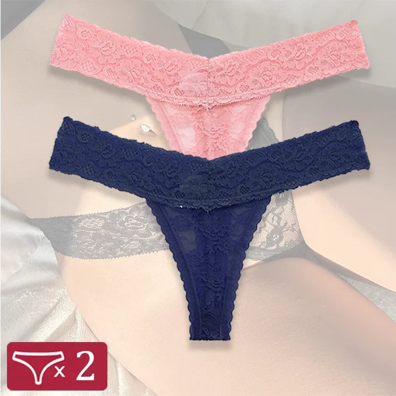 String x2 transparent floral - Dentelle-Avenue