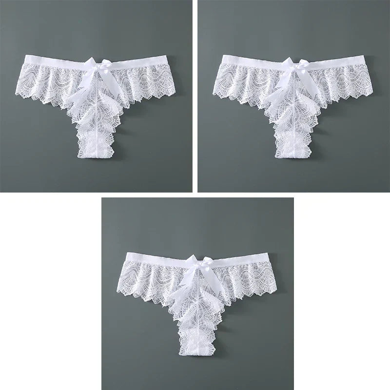 Lot de culottes en dentelle lot x3 - Dentelle-Avenue