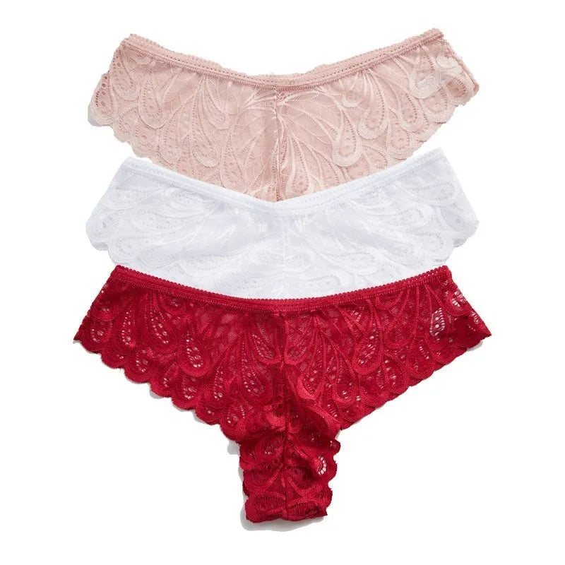 Lot de culotte en dentelle taille basse - Dentelle-Avenue