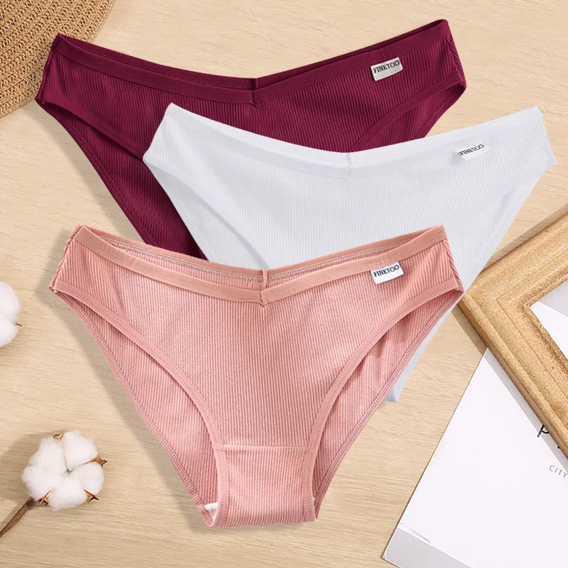 Lot de culottes coton taille basse - Dentelle-Avenue