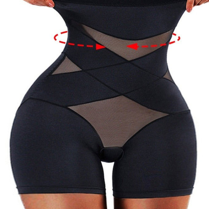 Boyshort amincissant taille-haute - Dentelle-Avenue
