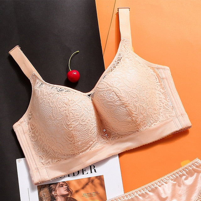 Soutien-gorge push-up dentelle Bonnet C D E - Dentelle-Avenue