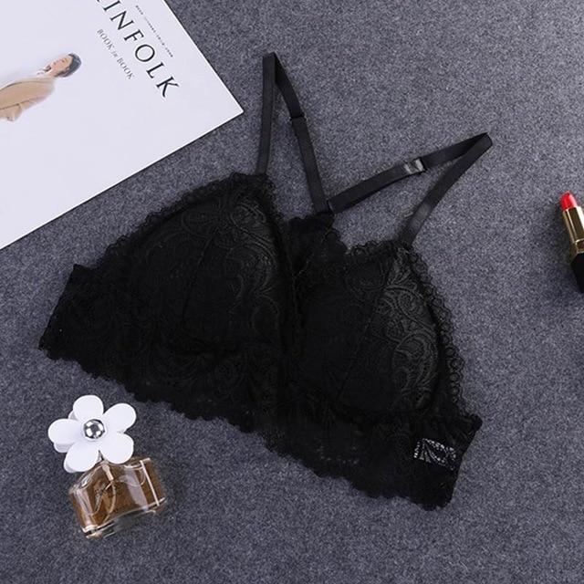 Bralette nylon et dentelle - Dentelle-Avenue