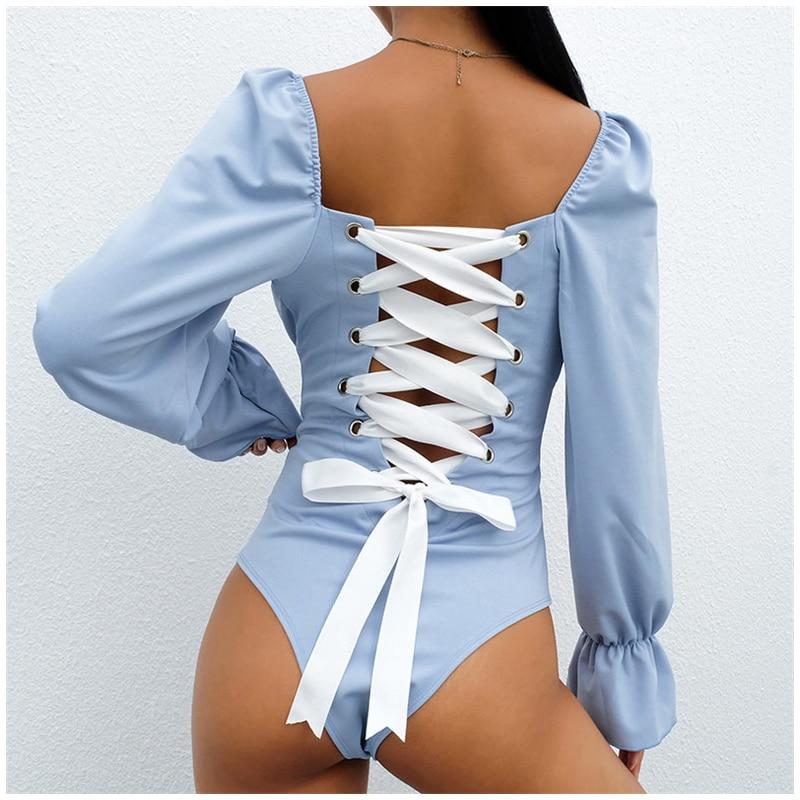 Body manches longues dentelle - Dentelle-Avenue