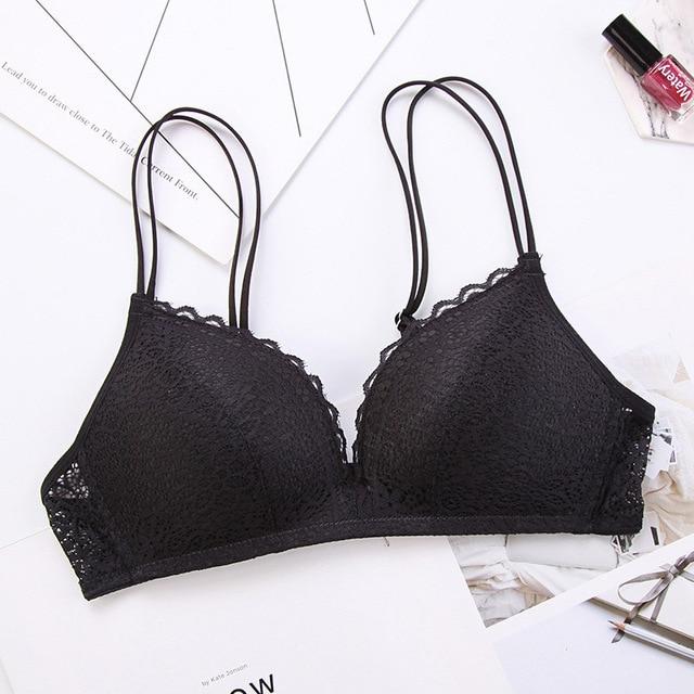Bralette coton et dentelle - Dentelle-Avenue