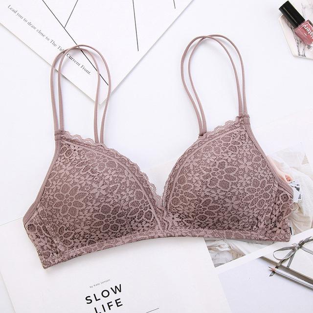 Bralette coton et dentelle - Dentelle-Avenue