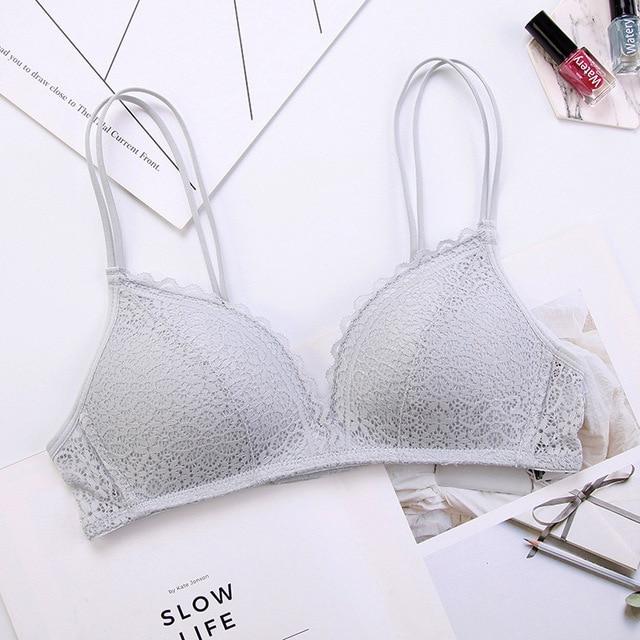 Bralette coton et dentelle - Dentelle-Avenue