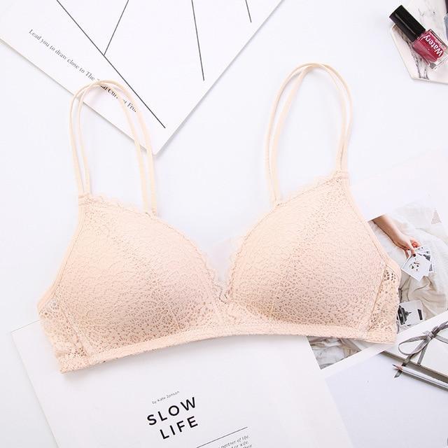 Bralette coton et dentelle - Dentelle-Avenue