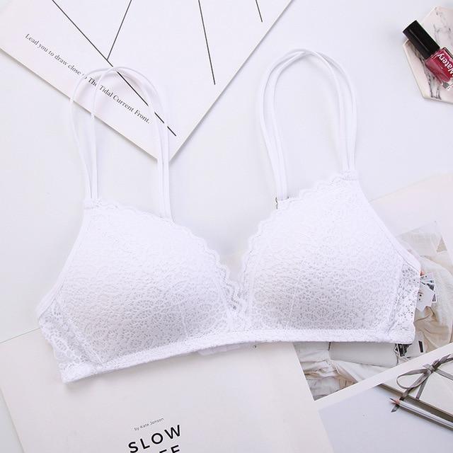 Bralette coton et dentelle - Dentelle-Avenue